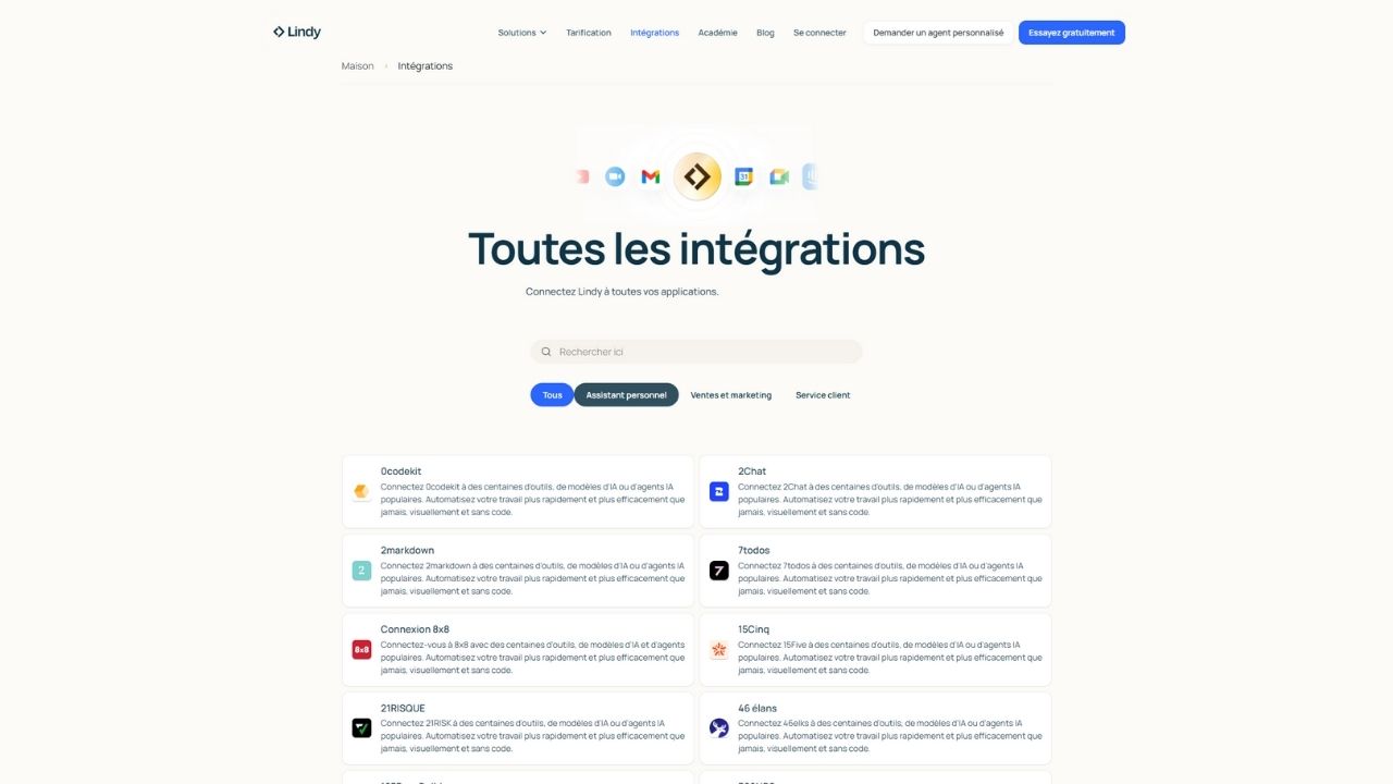 intégration outil sur linsy ai