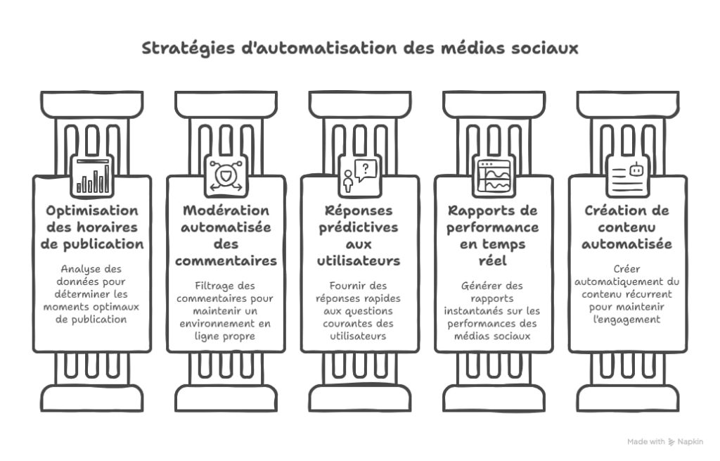 schema agent ia reseaux sociaux