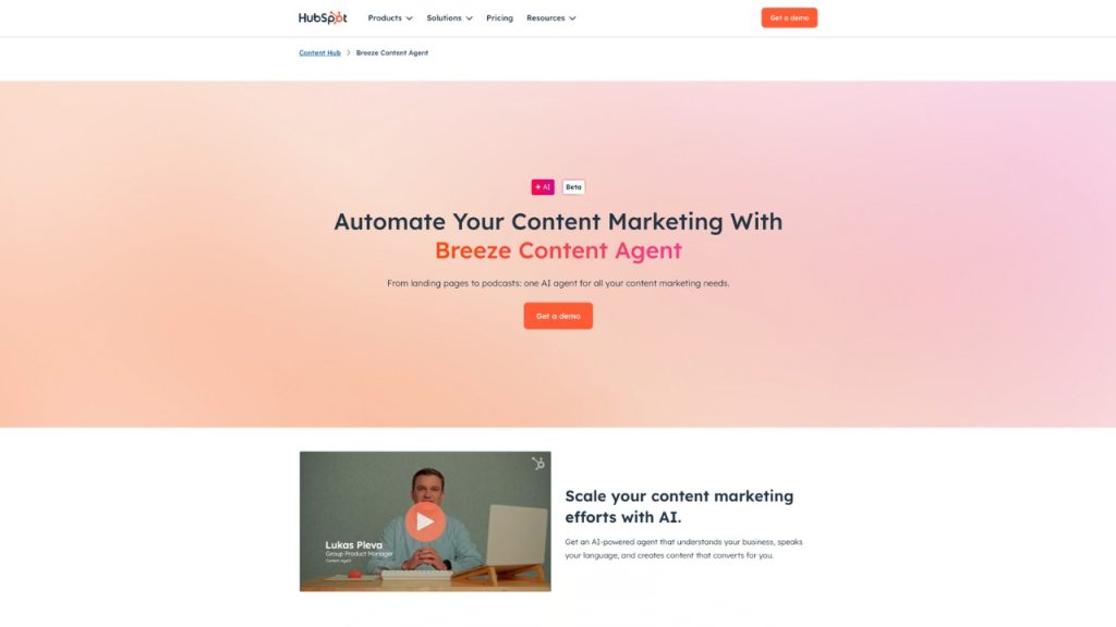 hubspot breeze content agent