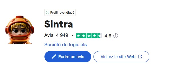 avis trustpilot sur sintra ai