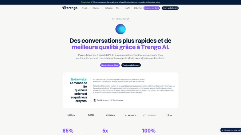 présentation trengo agent ia